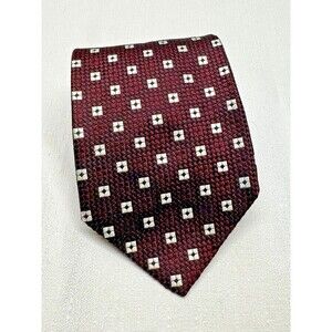 Vintage Biella Italy Britches Of Georgetown Burgundy Preppy‎ Silk Neck Tie